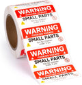 500pcs Small Parts Warning Stickers 1" x 2" | Not for Children Safety Warning Labels for Shipping