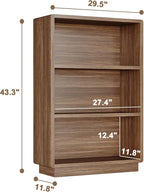 ChooChoo 3-Tier Bookcase, Wooden Bookshelf, Farmhouse Bookshelf - Image 3