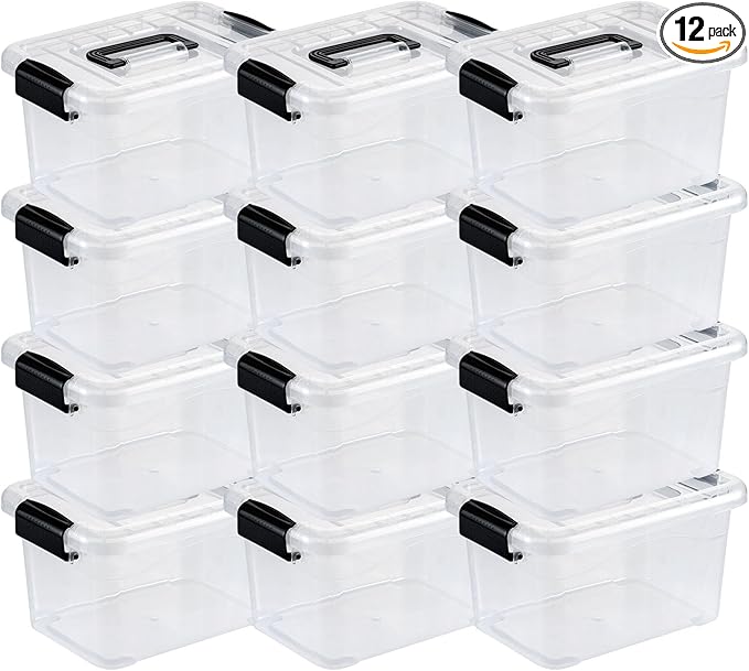 Nazhura Plastic Storage Bin, Stackable and Nestable Storage Boxes by NazhuraGoodCompanionAtHome