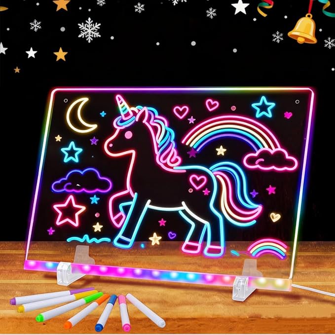 SetGame LED Drawing Board for Kids, 16 Inch Doodle LED Note Boards by AcrylicHolidayDecorations