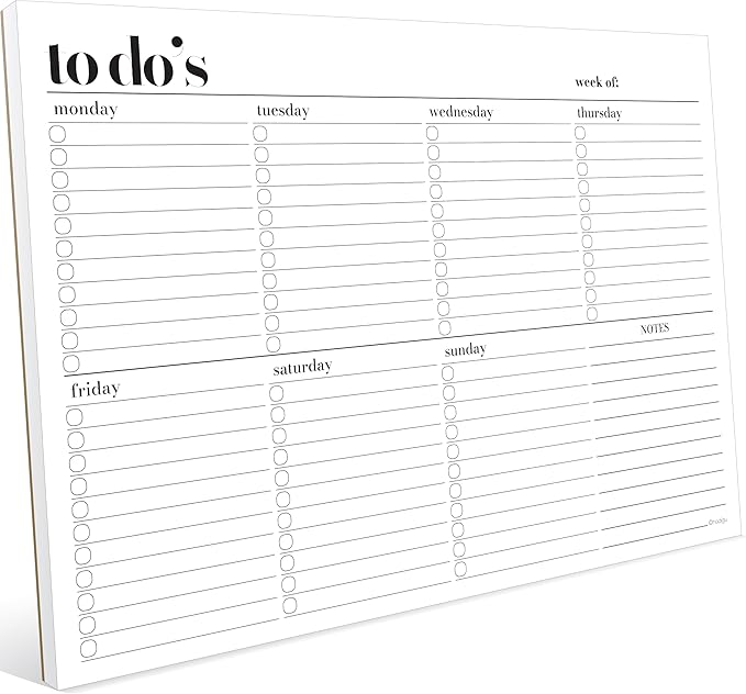 Weekly Planner Pad, Weekly To Do List Notepad, Tear Off Undated Weekly Planner by Hadigu