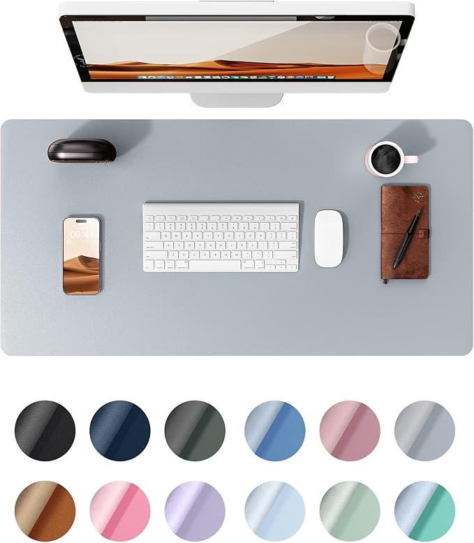 YSAGi Leather Desk Pad Protector, Office Desk Mat, Large Mouse Pad, Non-Slip PU by YSAGi