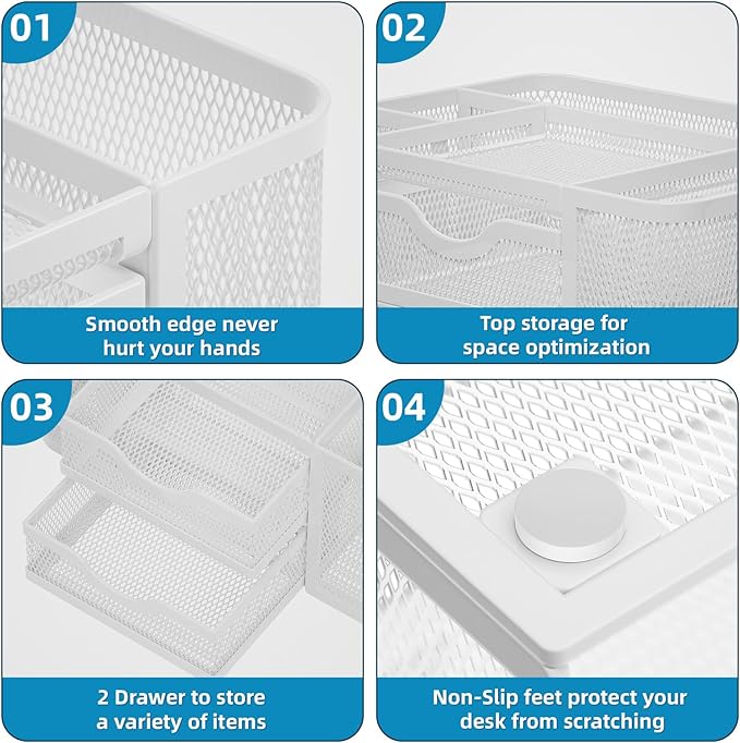 Marbrasse Mesh Desk Organizer, Pen Organizer - Image 6