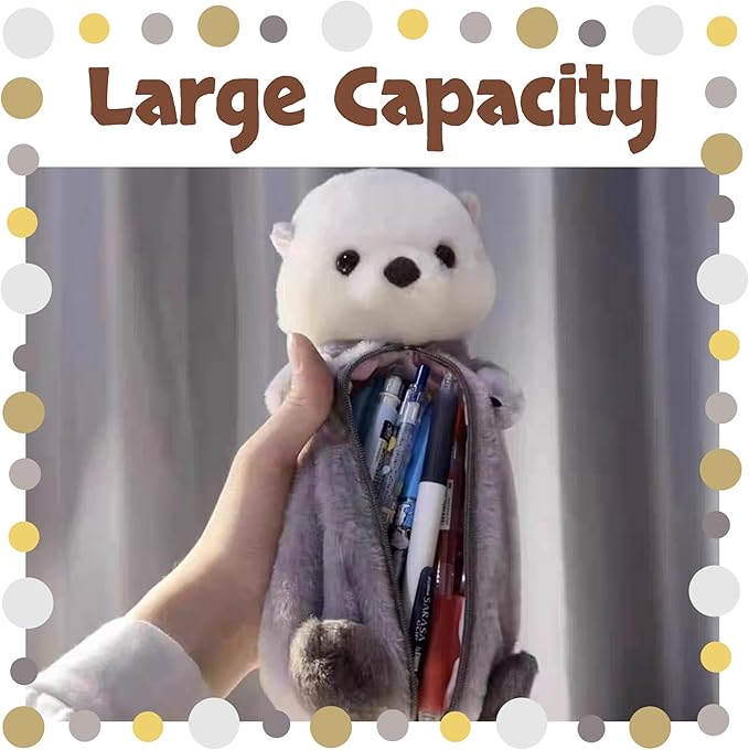 XZR Cute Pen Bag Case Box Stocking Stuffers Cute Creative Animal Cartoon Large - Image 3