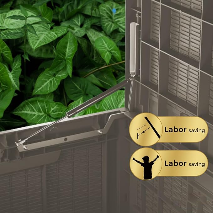 TARKARI 100 Gallon Lockable Resin Deck Box, Waterproof & UV-Resistant Outdoor - Image 7