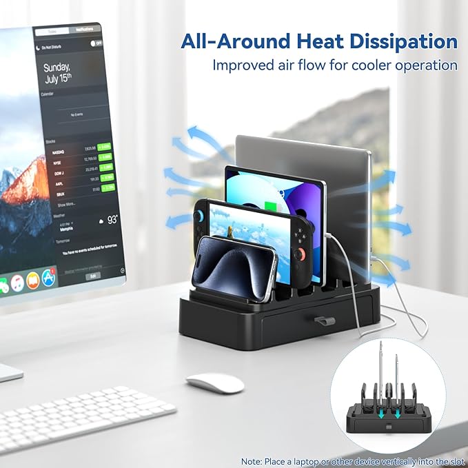 KDD Vertical Laptop Stand with Drawer - Image 3
