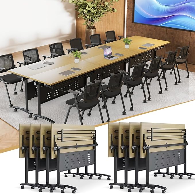 Conference Table, 55.1''Folding Conference Room Table by Unknown