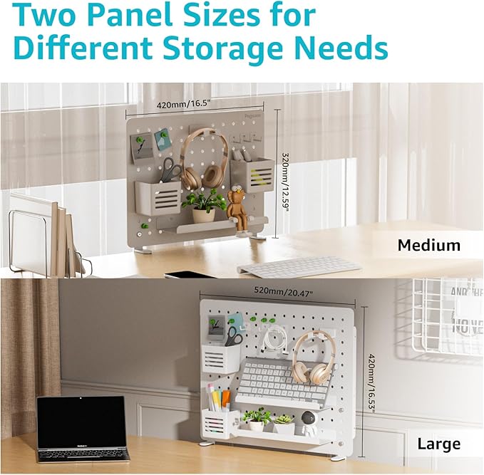 PEGZONE Clamp-on Desk Pegboard, Desk Organizer - Image 4