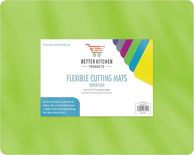Better Kitchen Products Flexible Plastic Cutting Board Mats, 6 Vivid, - Image 4