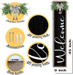 LuZhiQiang Front Porch for Welcome Standing Sign 45"X9" Vertical Tall Long - Image 2