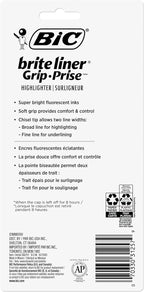 BIC Brite Liner Grip Highlighter, Chisel Tip, - Image 2