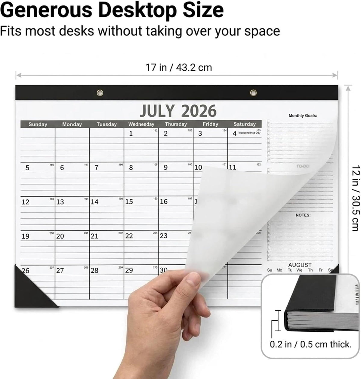 Desk Calendar 2026-2027 (3 Pack) -July 2026 to December 2027-18 Month - 17&qu...