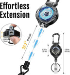 MNGARISTA 2-Pack Retractable Keychain, Heavy Duty 10 OZ Retraction 3K Carbon - Image 4
