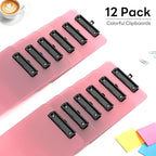 Zoenley A4 Plastic Clipboard Set of 12, A4 Clear 8.5 x 11 Clip Board - Image 3