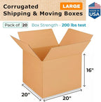 Extra Large Shipping & Moving Boxes 20"L x 20"W x 16"H - Image 2