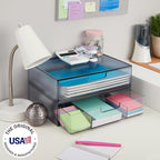 STORi STAX Plastic Stackable Organizer Drawers Classic Grey | 12.5" Wide | Set - Image 2