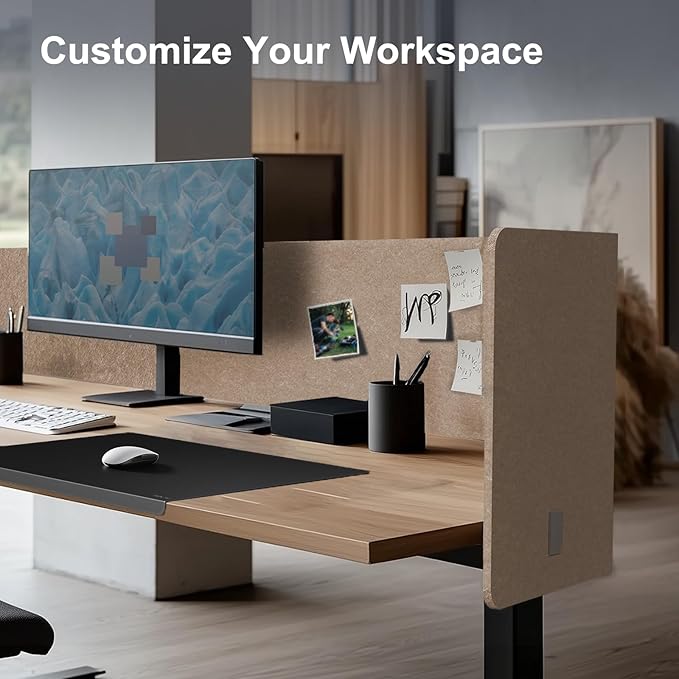 ERGO COLLECT Desk Privacy Panel, 2-in-1 Adjustable Acoustic Desktop Partition - Image 4