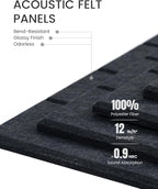 Fluxynara Felt Bulletin Board Tiles Large 48" x 36" Cork Board Alternative-12 - Image 4