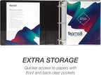 Samsill Durable 2 Inch Binder, Made in the USA, Round Ring Customizable Clear - Image 4
