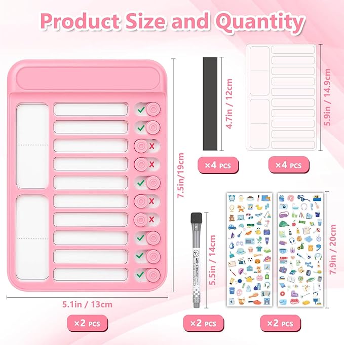 Audab 2Pcs Dry Erase Chore Chart - Image 4