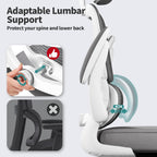 tralt office chair ergonomic desk chair with lumbar, close-up detail