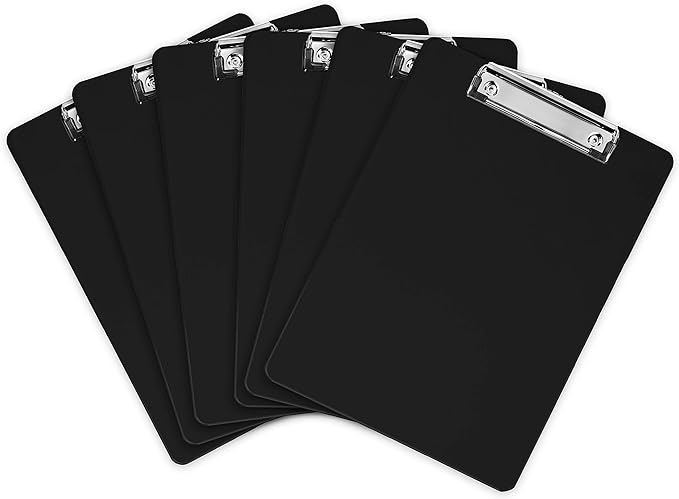 Black Plastic Clipboards Multipack by OfficeSolutionsDirect