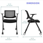 40 Pack Chairs Stackable Conference Room Chairs - Image 3