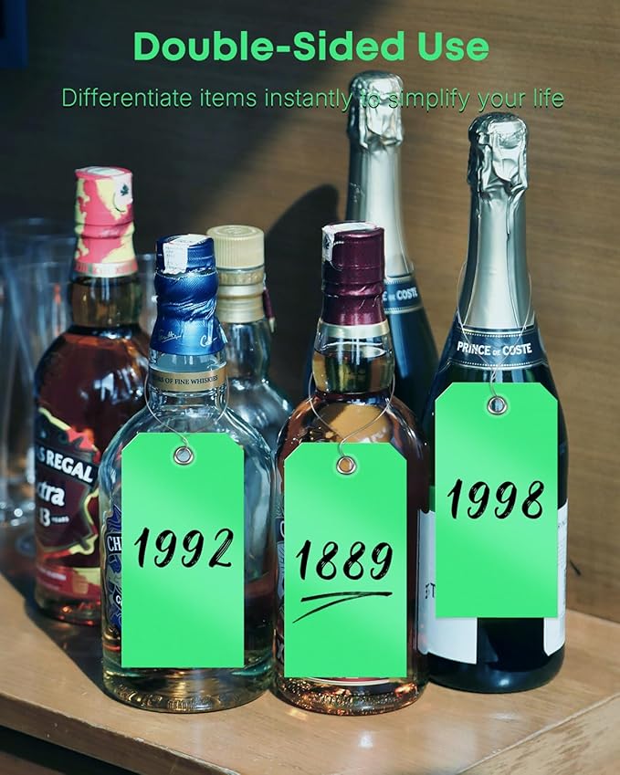 Uniclife 120 Pcs Green Plastic Tags - Image 2