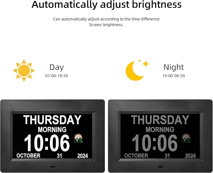 Memwake 7-Inch Digital Watch, Large Font Display, 3 Display Modes, Many Alarms - Image 3