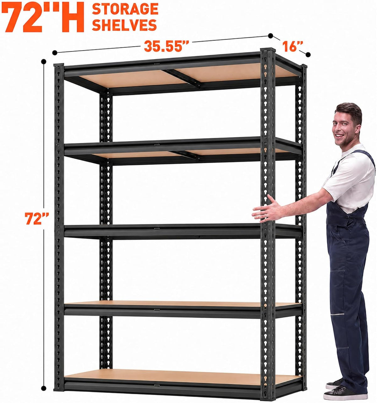 garage storage shelves 72'',ajustable garage shelving units, storage, close-up detail