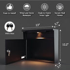 Solar Wall Mount Mailbox for Outside - Image 3