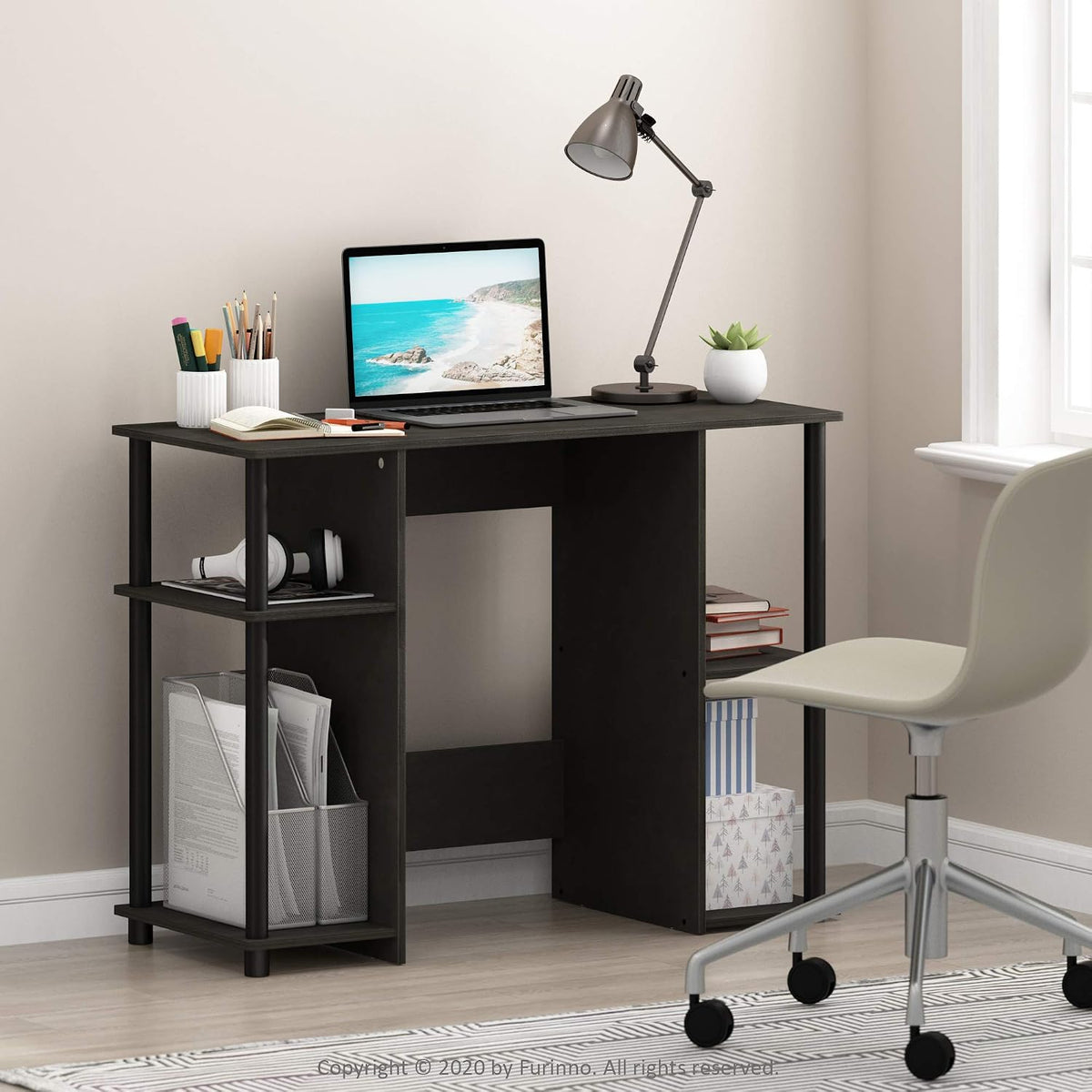 Furinno JAYA Desk, 38.4" Wide Gaming Desk, Computer Study Desk, Office D...