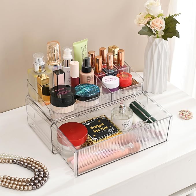 ZHIAIstackable storage drawer, transparent acrylic storage box, cosmetics and - Image 7