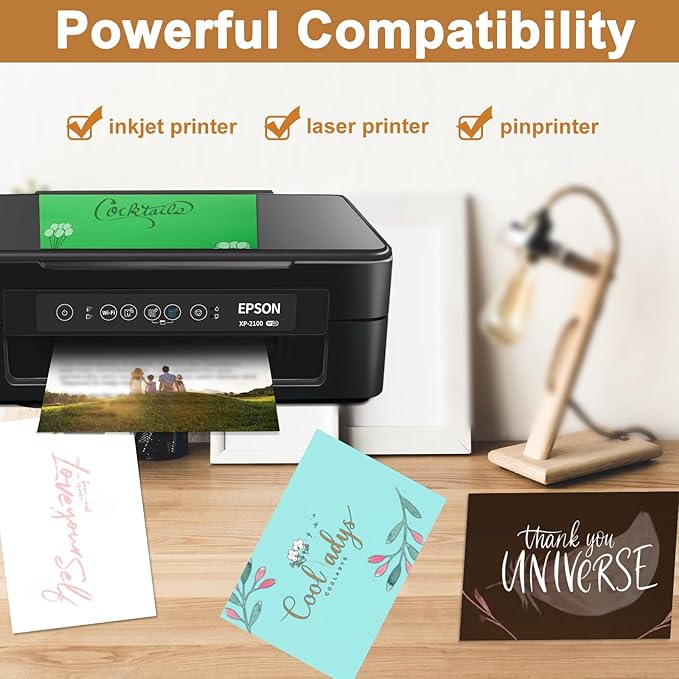 Silunkia 100 Sheets Coffee Shimmer Cardstock 8.5 x 11 Greeting Cards, - Image 5