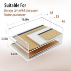 2 Pack Acrylic Paper Tray Organizer - Image 3