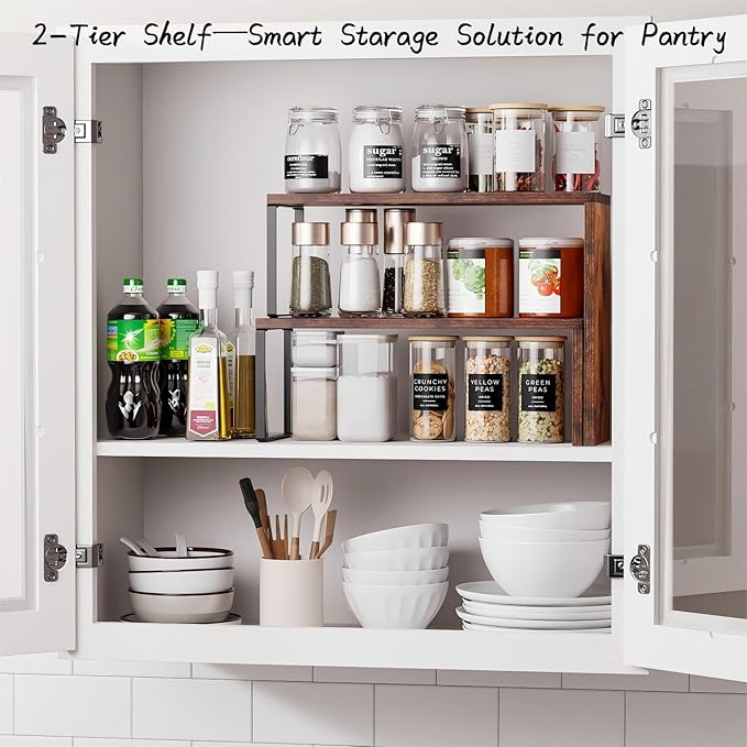 Vfelf Kitchen Countertop Organizer, Spice Rack Cabinet Organizer Shelf - Image 4