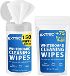 EXTRIC Whiteboard Cleaning Wipes, Low Odor White Board Cleaner 75 Per Canister by EXTRIC
