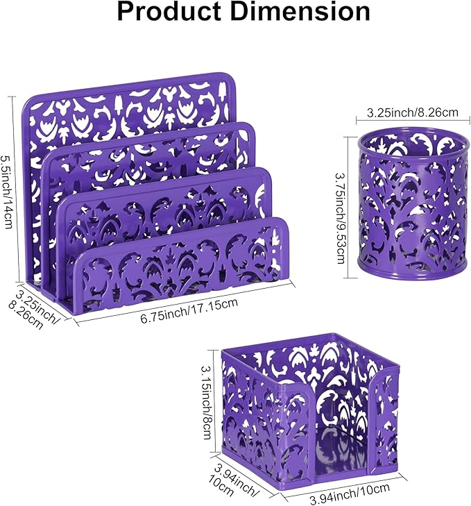 EasyPAG Desk Organizers and Accessories 3 Pieces Office Organizer Set - Image 5