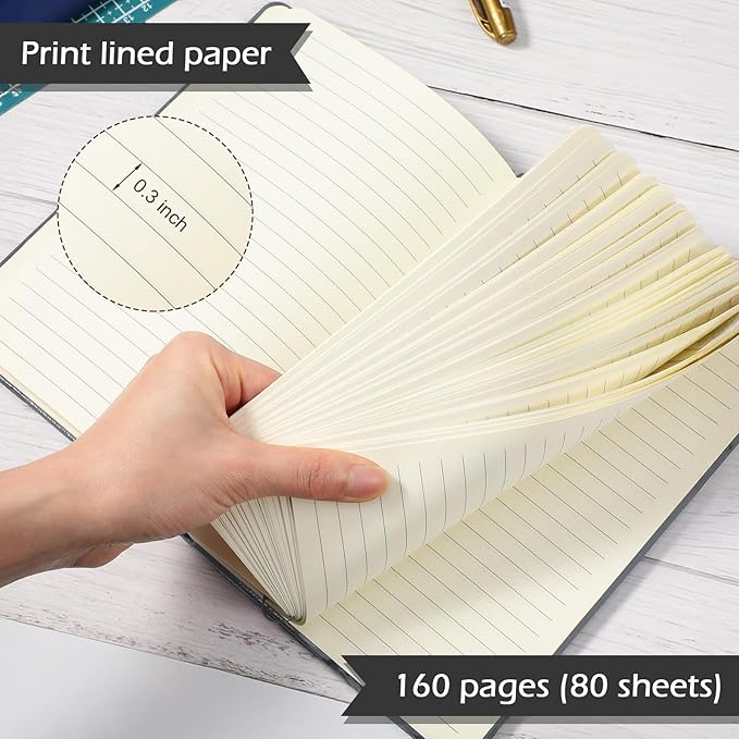 Honoson 20 Pack Lined Journal Notebooks A5 Hardcover Executive Notebook 5.5" x - Image 5