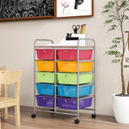 GOFLAME 10-Drawer Rolling Storage Cart, Art Craft Storage Organizer on Wheels - Image 9