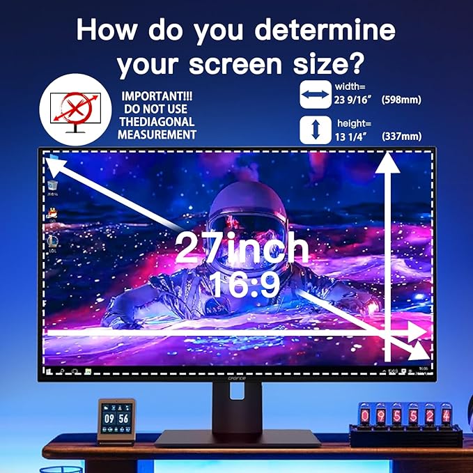 2 Pack Magnetic Hanging Computer Privacy Screen 27 Inch - Image 2