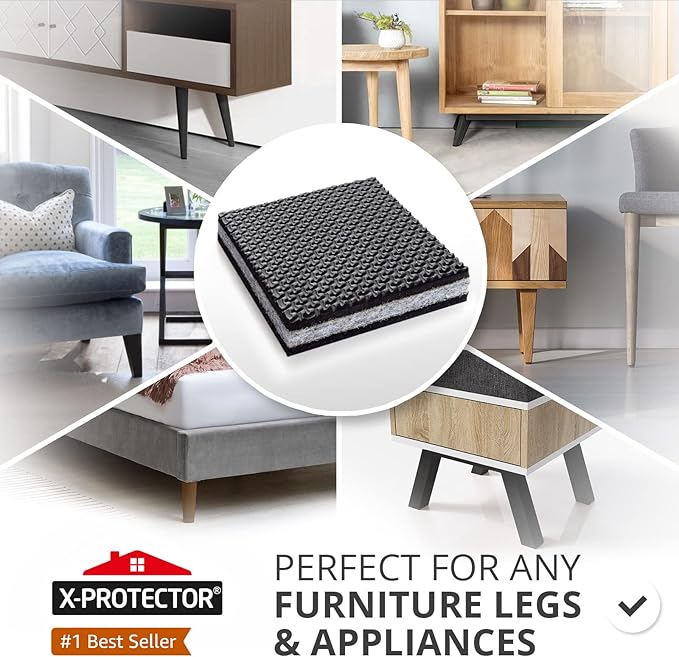X-PROTECTOR Non Slip Furniture Pads – 4 PCS Premium Furniture Grippers 6"! Best - Image 2