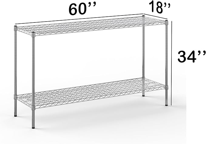 Regal Altair 18" Deep x 60" Wide x 34" Height Wire Shelving Kit | 2-Tier | NSF - Image 2