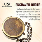 Be Strong and Courageous, Do Not Be Afraid Brass Engraved Compass - Image 6