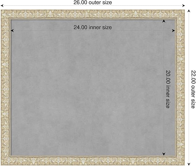Amanti Art Silver Framed Magnetic Board 22x26 Medium Vision Board - Image 2