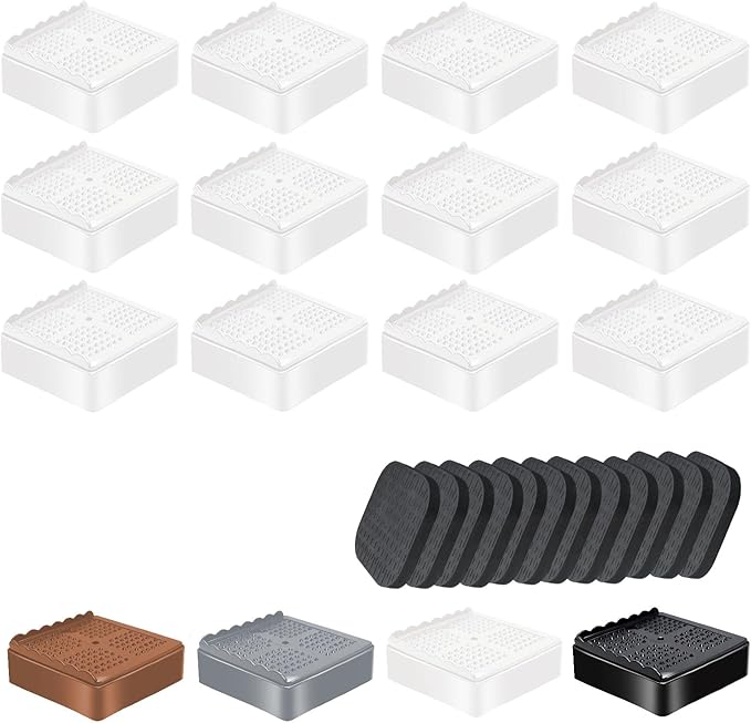 shouwuhho Furniture Risers, 12 Pack Bed Risers by EnjoyLifeEnjoyHappiness