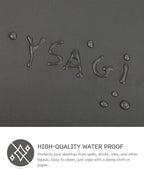 YSAGi Non-Slip Leather Desk Pad, Waterproof Laptop Computer Desk Keyboard Mat - Image 4