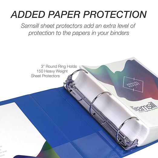 Samsill 3 Inch 3 Ring Binder, Made in USA, Economy Round Ring, 550 Sheet - Image 7
