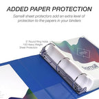 Samsill 3 Inch 3 Ring Binder, Made in USA, Economy Round Ring, 550 Sheet - Image 7