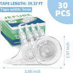 JEFURE 30 Pcs Correction Tape, 39.4 Ft White Wrong Out Tear-Resistant Bulk - Image 2
